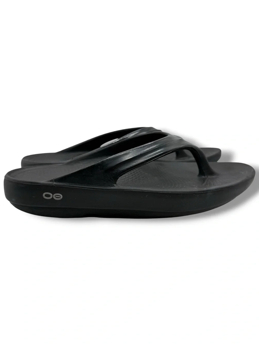 OOFOS OOlala Women’s Recovery Sandals Size 7 Black OOfoam Comfort Thong